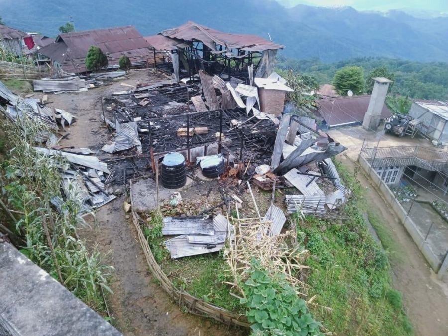 Two houses were razed down by fire in Chuchuyimpang village under Mokokchung district on August 5 last around 12 midnight. According to sources, the fire was triggered by short circuit. The Mokokchung Fire Station (Central) Officer Incharge, Keleseho Stephen Tsukru and Mokokchung Fire Station (North) Officer Incharge, Nungsangmeren along with the Response Team including 23 personnel and three fire tenders were pressed into action to bring the fire under control. 